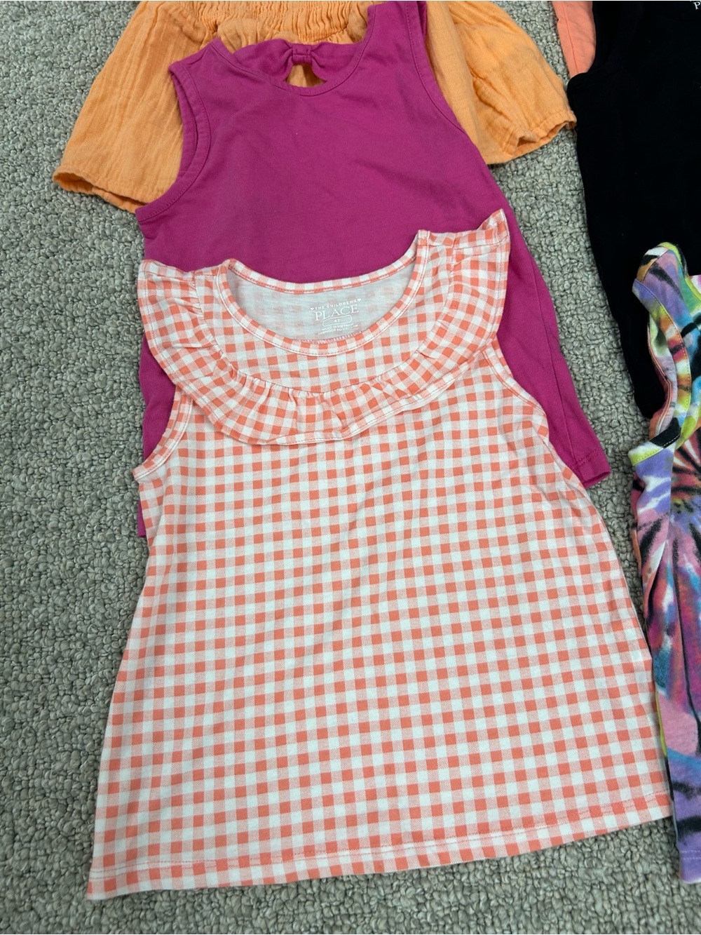 14 Piece Toddler Girl Size 4T Tank Tops & Shorts Summer Bundle - Picture 6 of 7